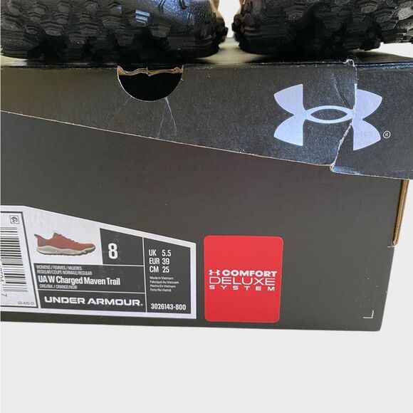 Under Armour Women's Charged Maven Trail Running Shoe Size 8 Red Orange Black - Picture 14 of 15